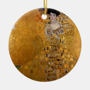 Adele, The Lady in Gold - Gustav Klimt Ceramic Tree Decoration