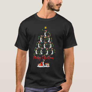 Adelie Penguin  Xmas Lights Penguin Christmas Tree T-Shirt