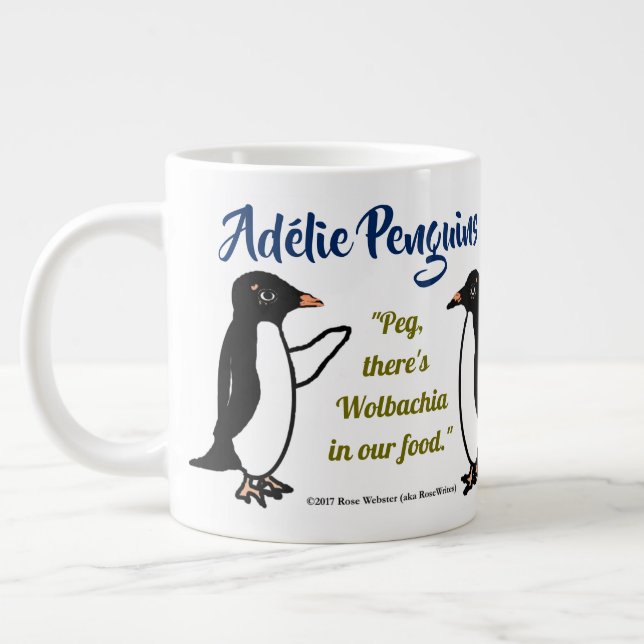 Adélie Penguins 20 oz. mug by RoseWrites (Left)