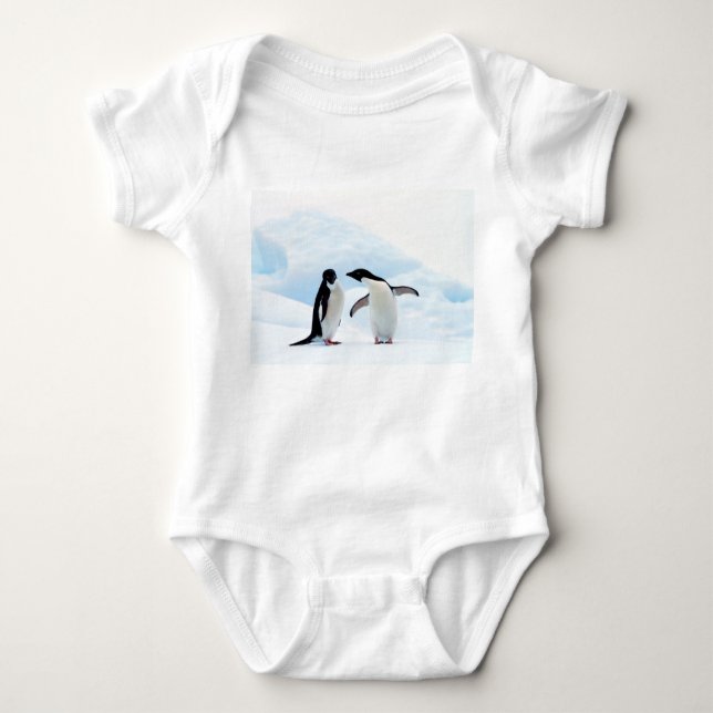 Adelie Penguins Baby Bodysuit (Front)