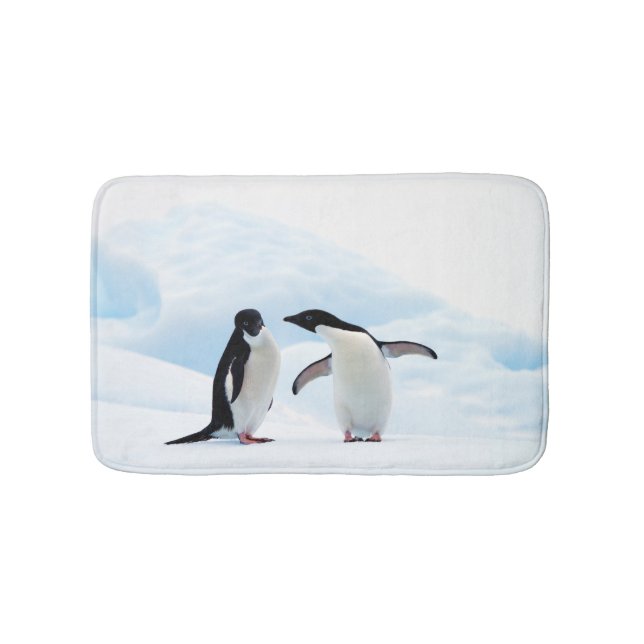Adelie Penguins Bath Mat (Front)