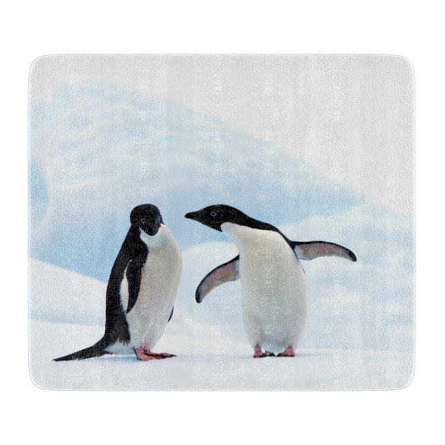 Adelie Penguins Cutting Board (Front)