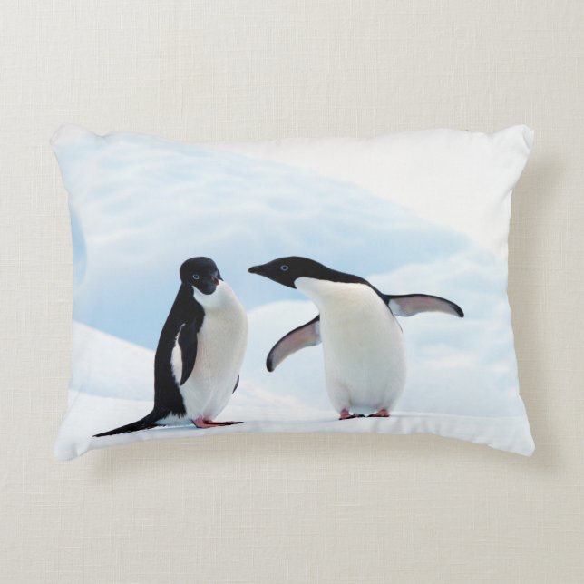 Adelie Penguins Decorative Cushion (Front)