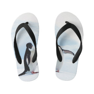 Adelie Penguins Kid's Thongs