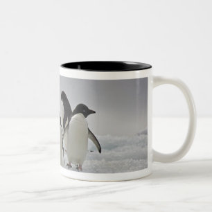 Adelie Penguins on Ice Flows Two-Tone Coffee Mug