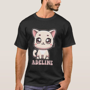 Adeline Cute Kitty Cat Design for Girls Name Adeli T-Shirt