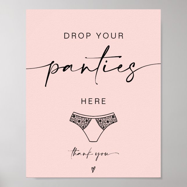 ADELLA Drop Your Panties Bachelorette Game Sign (Front)