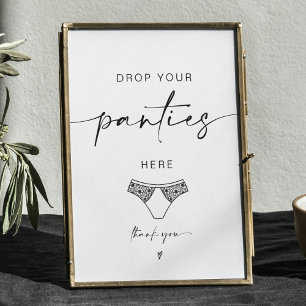 ADELLA Drop Your Panties Bachelorette Game Sign