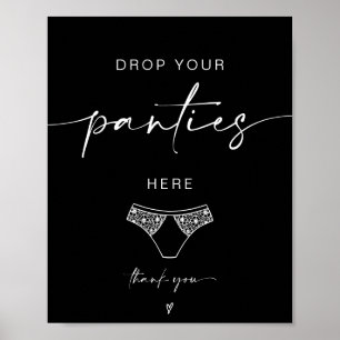 ADELLA Drop Your Panties Bachelorette Game Sign