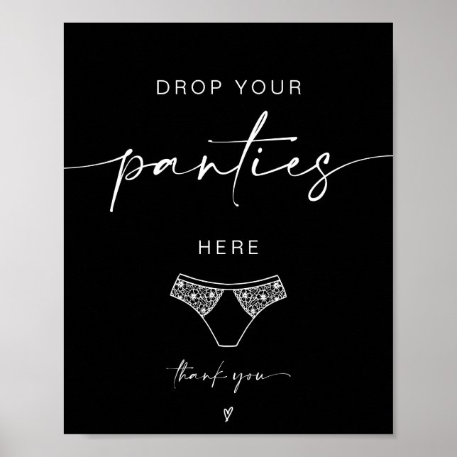 ADELLA Drop Your Panties Bachelorette Game Sign (Front)