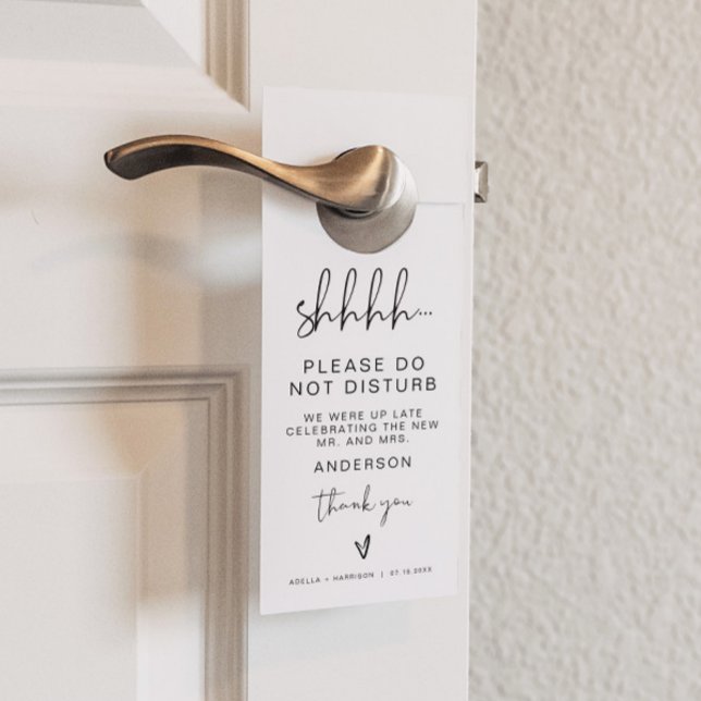 ADELLA Edgy Modern Minimal Wedding Party Door Hanger (Creator Uploaded)