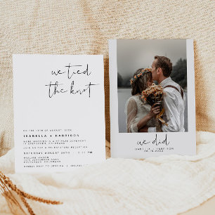 ADELLA Edgy Modern Minimalist Elopement Reception Invitation
