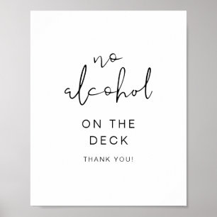 ADELLA Edgy Modern Minimalist No Alcohol Sign
