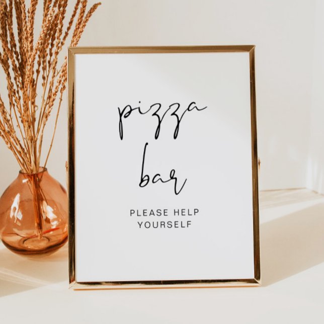 ADELLA Edgy Modern Minimalist Pizza Bar Poster (Creator Uploaded)