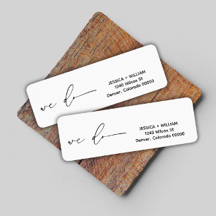 Adella Edgy Modern Minimalist Return Address Label