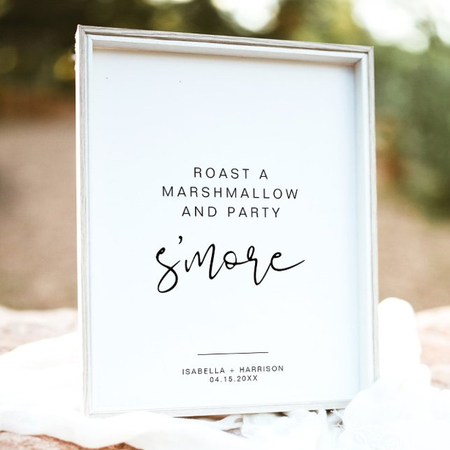 ADELLA Edgy Modern Minimalist S'mores Bar Sign (Creator Uploaded)