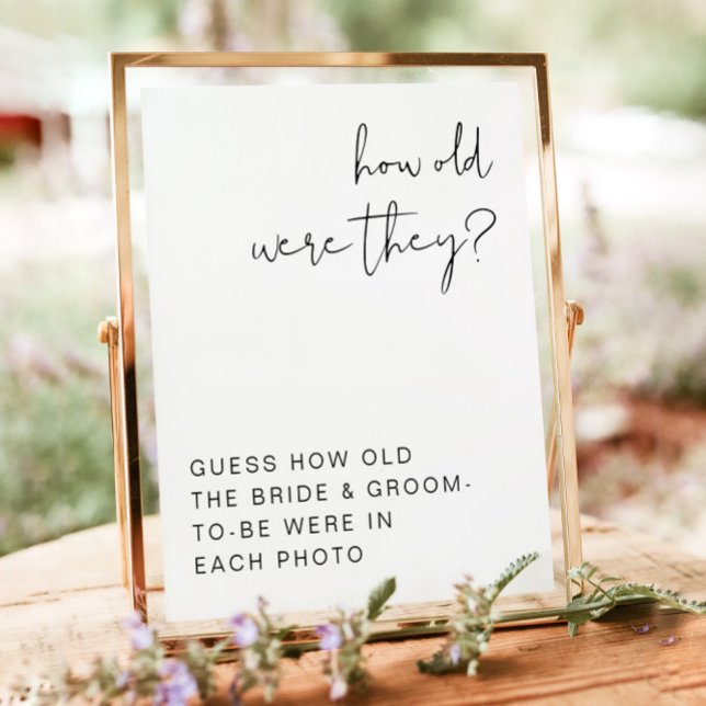 ADELLA How Old Were They Bridal Shower Game Sign (Creator Uploaded)