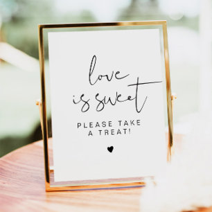 ADELLA Minimal Love is Sweet Treat Favour Table Poster