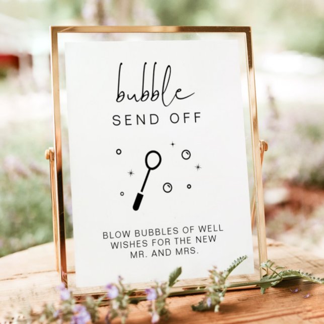 ADELLA Minimalist Bubble Send Off Wedding Sign (Creator Uploaded)