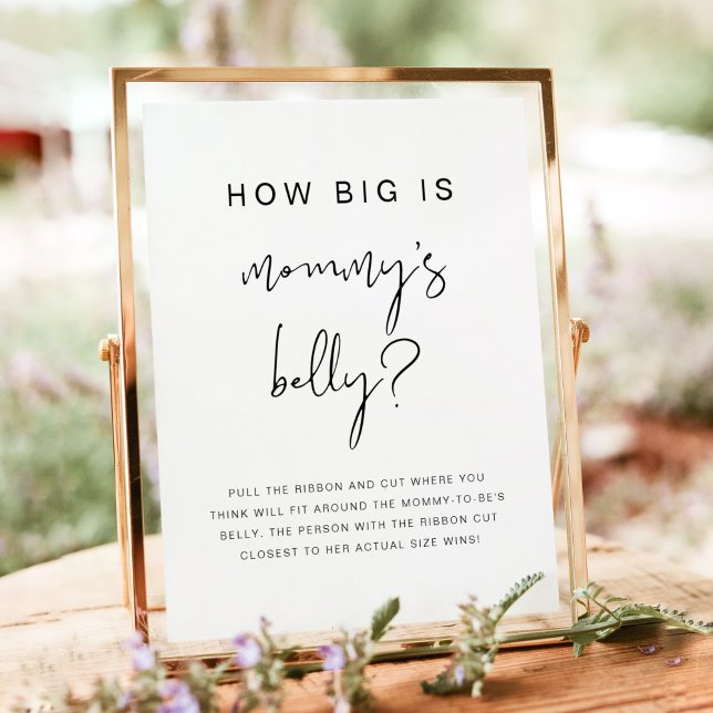 ADELLA Minimalist Modern How Big is Her Belly Game Poster (Creator Uploaded)