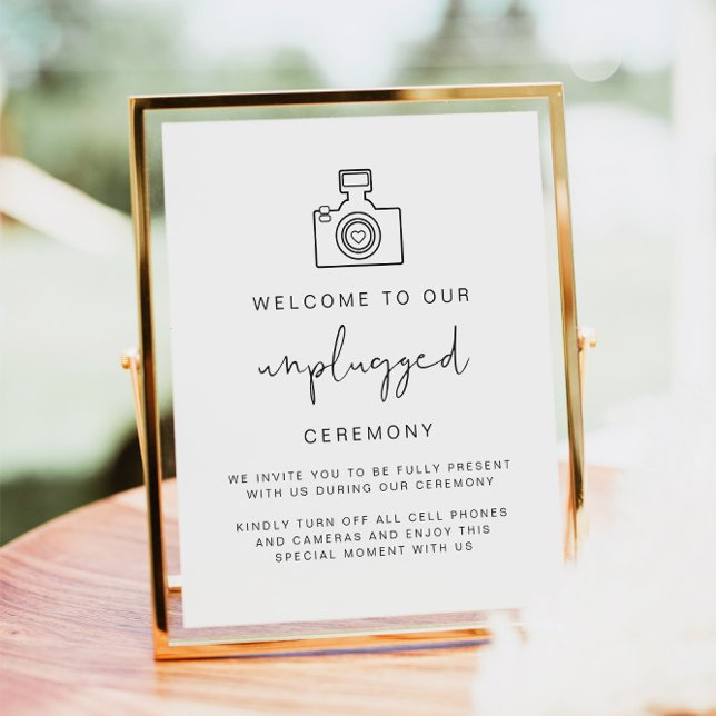 ADELLA Minimalist Unplugged Ceremony Wedding Sign (Creator Uploaded)