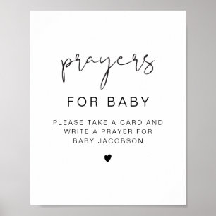 ADELLA Modern Baby Shower Prayers for Baby Sign