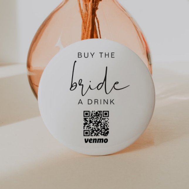 ADELLA Modern Bachelorette Buy the Bride a Drink 7.5 Cm Round Badge (Creator Uploaded)
