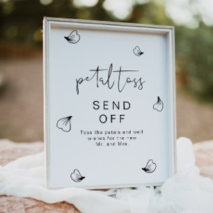 ADELLA Modern Boho Wedding Petal Toss Send Off Poster