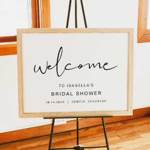 ADELLA Modern Minimal Bridal Shower Welcome Sign