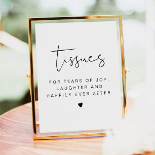ADELLA Modern Minimal Tissues Wedding Sign