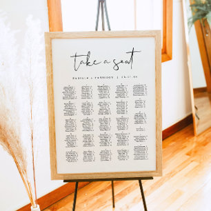 ADELLA Modern Minimalist Alphabetical Seating  Poster