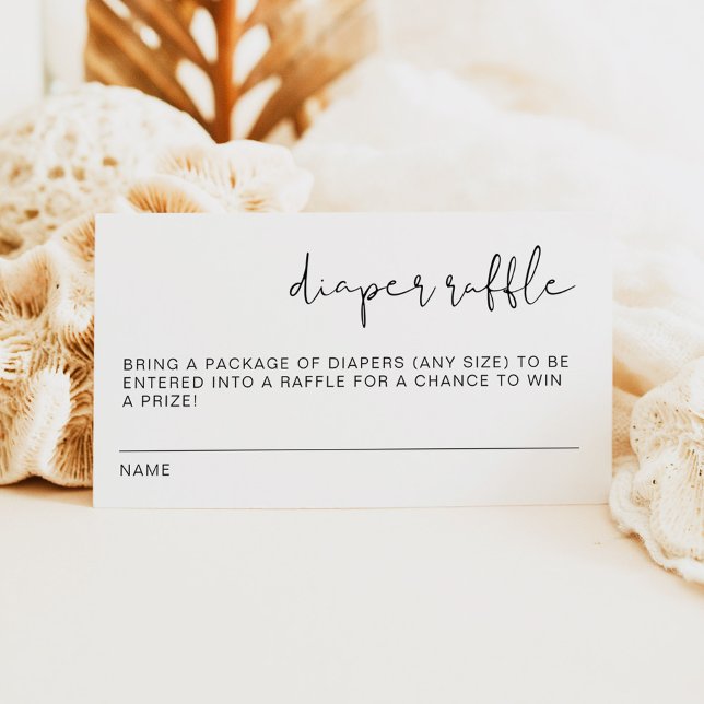 ADELLA Modern Minimalist Diaper Raffle Card (Creator Uploaded)