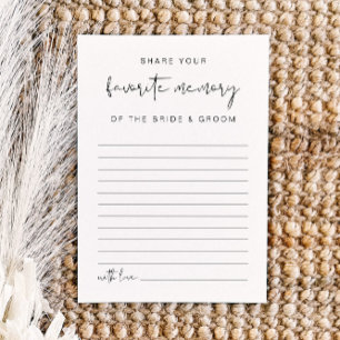 ADELLA Modern Minimalist Favourite Memory Game Invitation