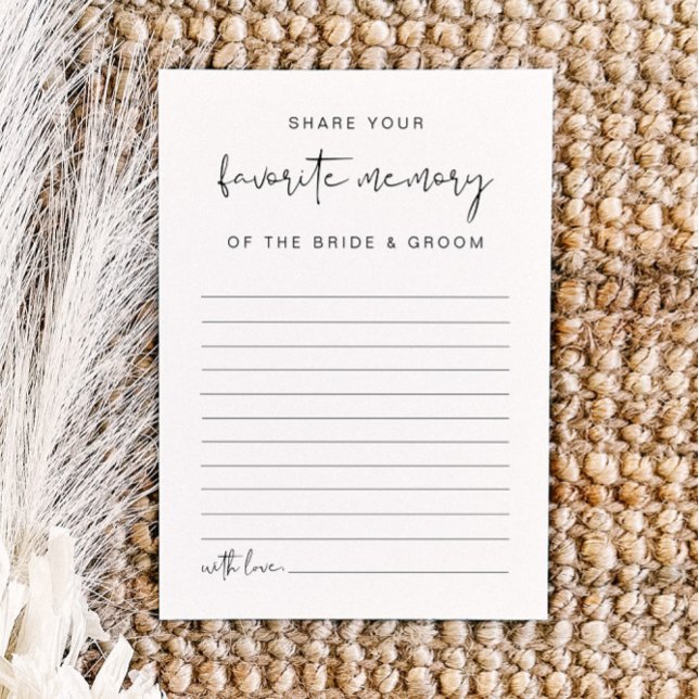 ADELLA Modern Minimalist Favourite Memory Game Invitation (Creator Uploaded)