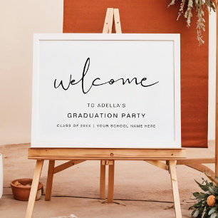 ADELLA Modern Minimalist Graduation Party Welcome Poster
