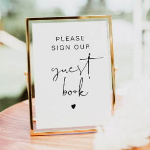 ADELLA Modern Minimalist Guest Book Sign Card