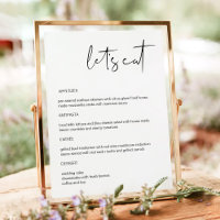 ADELLA- Modern Minimalist Let's Eat Dinner Menu