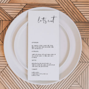 ADELLA - Modern Minimalist Let's Eat Menu Edgy