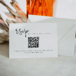 ADELLA Modern Minimalist QR Code Wedding RSVP Card<br><div class="desc">This wedding response RSVP card features an edgy handwritten font and modern minimalist design. Its simple black and white colour scheme makes it the perfect RSVP card for your contemporary or industrial wedding suite. *Most* wording is editable and this reply card can be used for any occasion. Easily use for...</div>