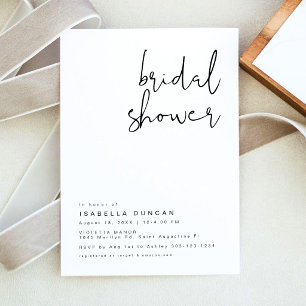 ADELLA- Modern Minimalist Simple Bridal Shower Invitation
