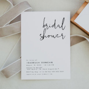 ADELLA- Modern Minimalist Simple Bridal Shower Invitation