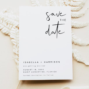 ADELLA- Modern Minimalist Simple Save the Date Invitation