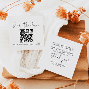 ADELLA Modern Share the Love QR Code Table Cards