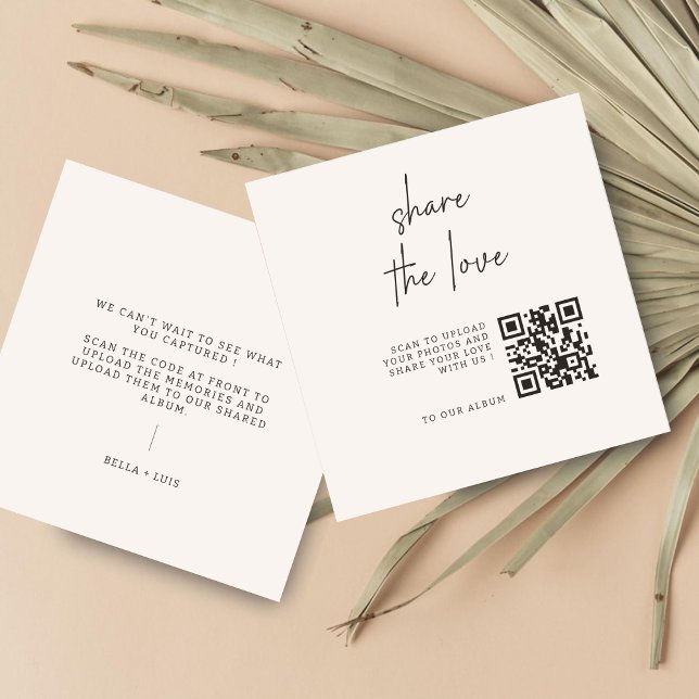 ADELLA Modern Share the Love QR Code Table Cards (Creator Uploaded)