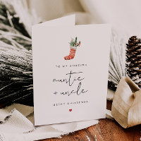 ADELLA Modern Stocking Auntie and Uncle Christmas