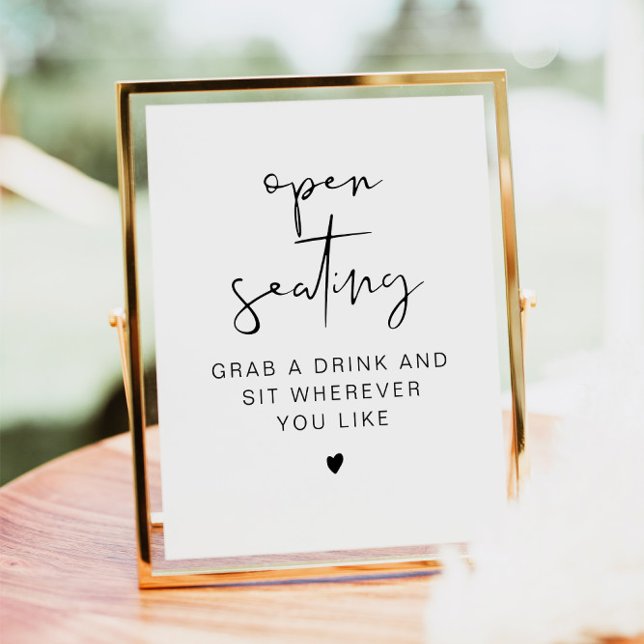 ADELLA Modern Wedding Open Seating Sign (Creator Uploaded)