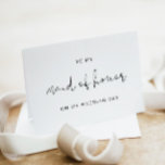 ADELLA To My Maid of Honour On My Wedding Day Card<br><div class="desc">This to my maid of honour card features an edgy handwritten font and modern minimalist design. Use this template to edit the fonts,  font colour,  and background colour to match your event needs. This card is perfect for your simple,  minimalist,  and elegant wedding at any time of year.</div>
