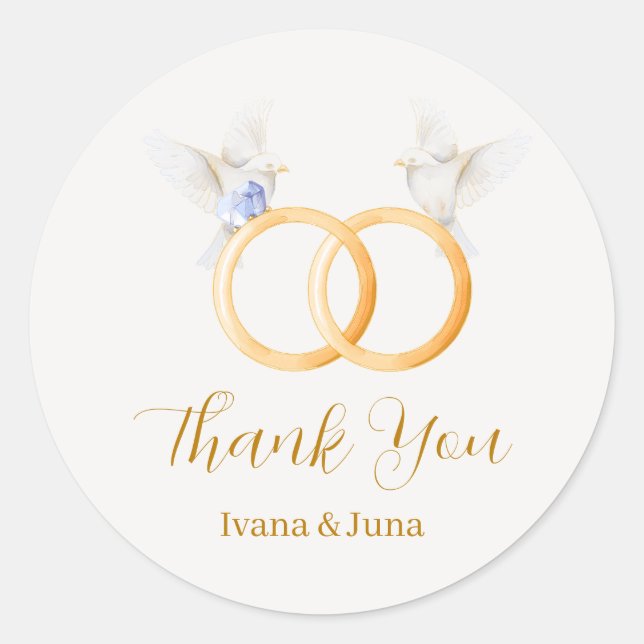 ADELLE Simple Dusk Blue Couple Wedding Label (Front)