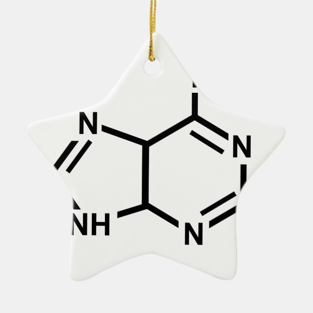 Adenine Ceramic Tree Decoration (Front)