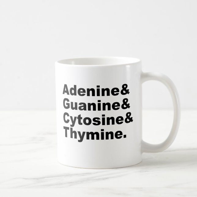 Adenine Guanine Cytosine Thymine DNA Nucleotides Coffee Mug (Right)